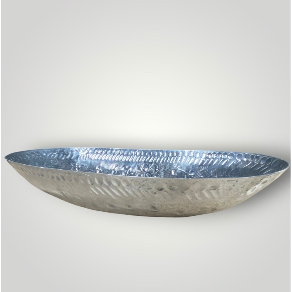 Hammered Aluminum Large Centerpiece Bowl Everlast Brilliantone Style 1950s - Picture 9 of 10